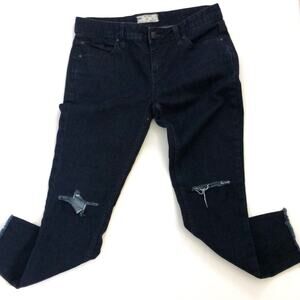 Free People Frayed Hem Skinny Jeans Size 28